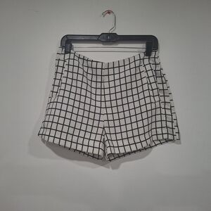 Sophie Rue Women's Black and White Checkered Shorts